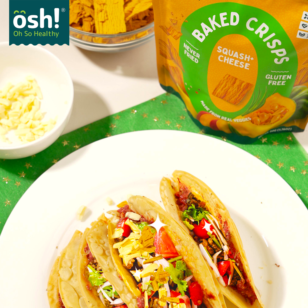 OSH! Squash Cheese Crisps 50g Pack  of 3