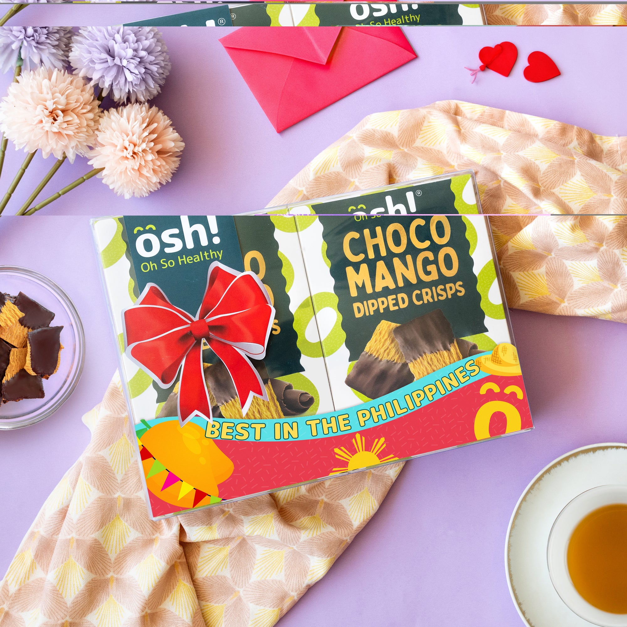 OSH! Choco Dipped Mango Fruit Crisps 100g Pack of 2 Sweet Holiday