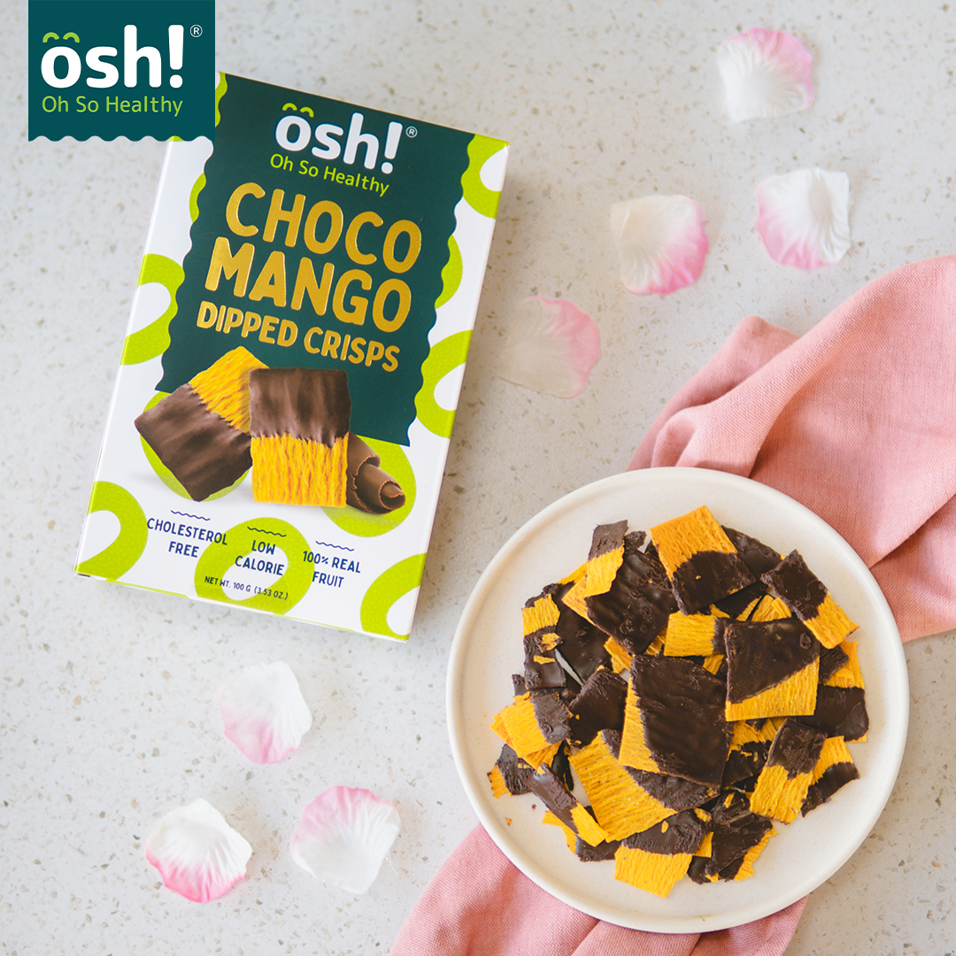 OSH! Choco Dipped Mango Fruit Crisps 100g Pack of 3 Mothers Day Special