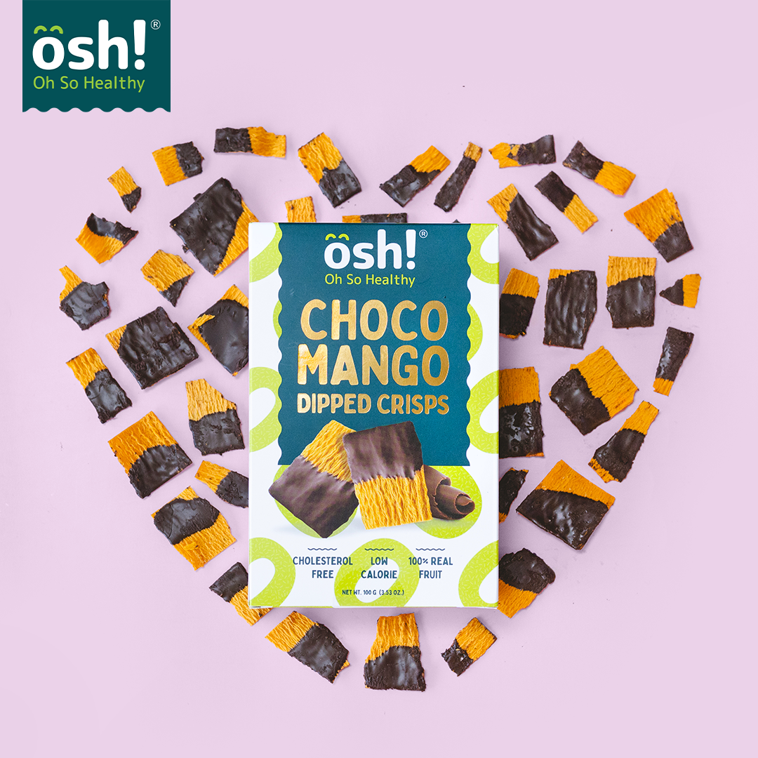 OSH! Choco Dipped Mango Fruit Crisps 100g Pack of 2 Sweet Holiday
