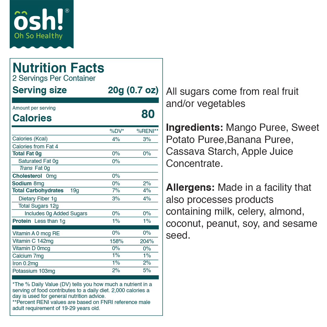 OSH! Mango Sweet Potato Banana Crisps