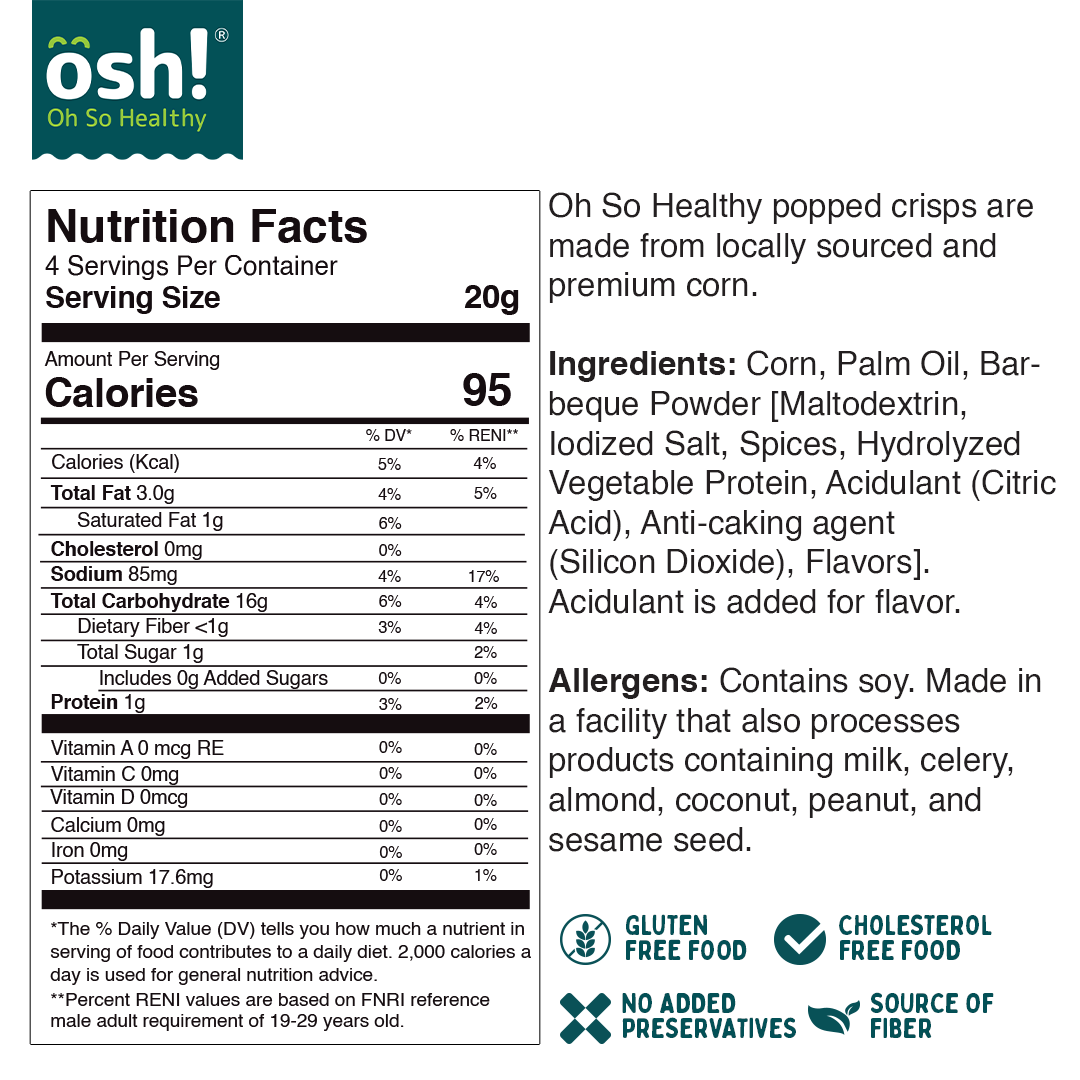 OSH Pops! Smokey BBQ 80g