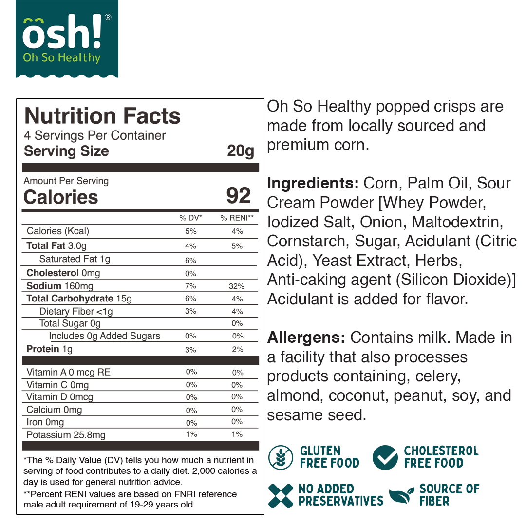 OSH Pops! Sour Cream 80g