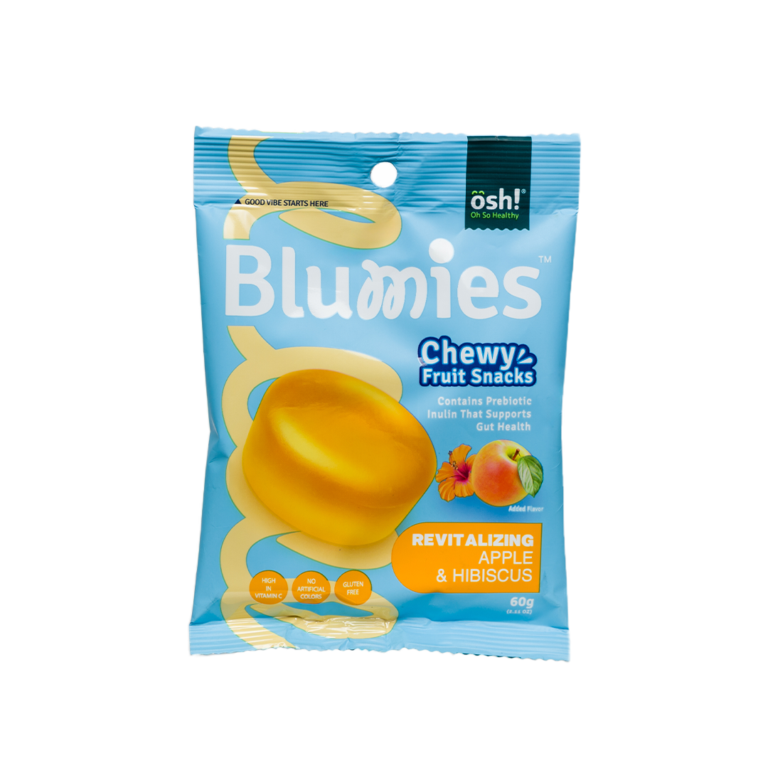 Blumies Chewy Fruit Snacks Revitalizing Apple & Hibiscus 60g x 16 Packs