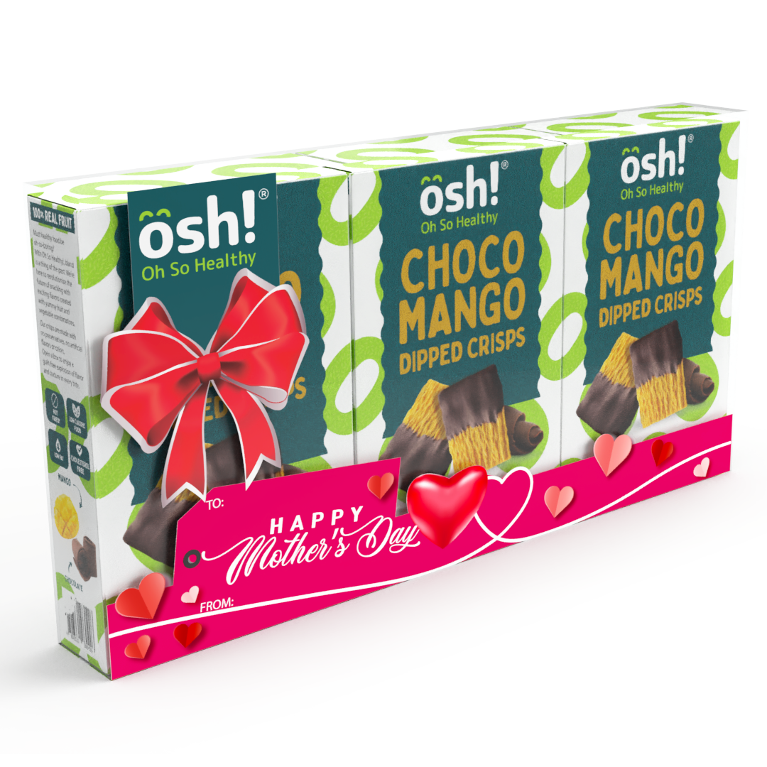 OSH! Choco Dipped Mango Fruit Crisps 100g Pack of 3 Mothers Day Special