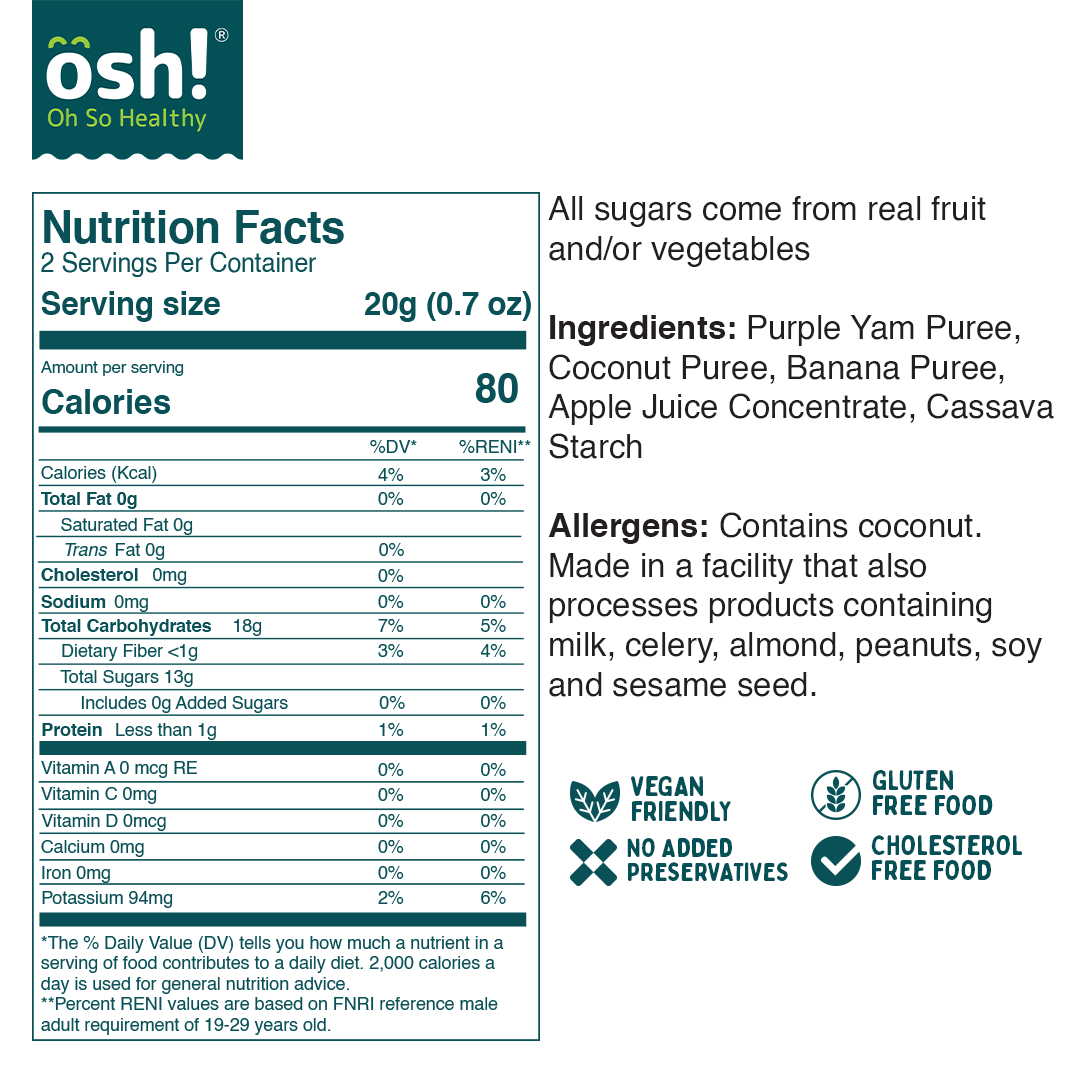 OSH! Fruit Crisps Coconut Purple Yam 40g Buy 1 Take 1