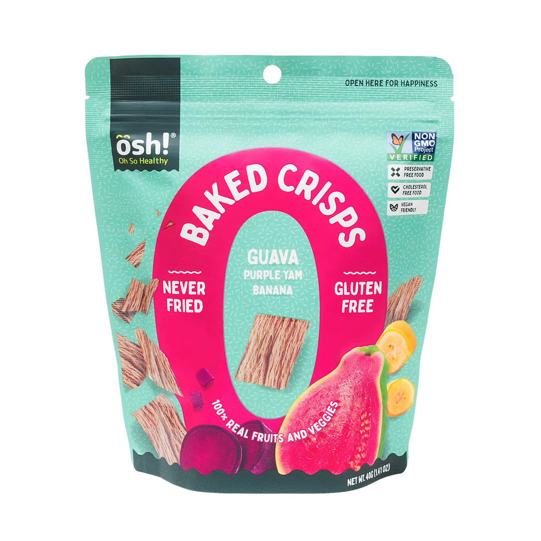 front view guava purple yam banana fruit crisps healthy snacks