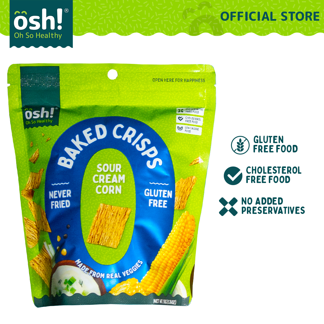 OSH! Sour Cream Corn Crisps  50g Pack of 3
