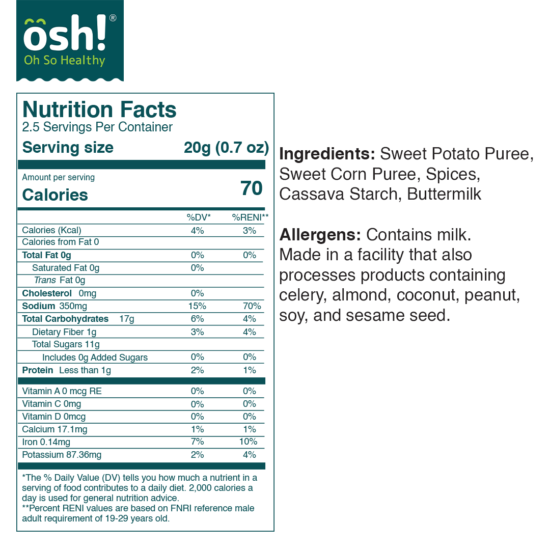 OSH! Sour Cream Corn  Crisps 50g