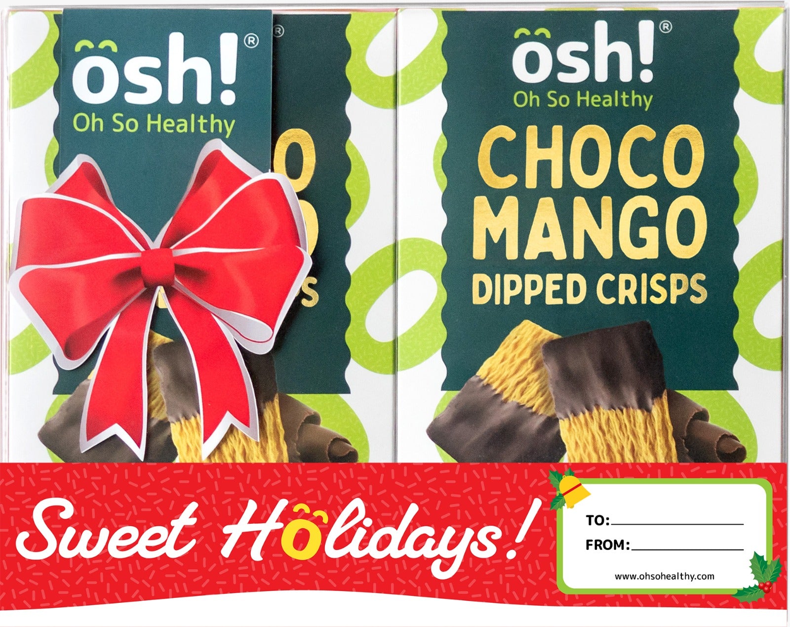 OSH! Choco Dipped Mango Fruit Crisps 100g Pack of 2 Sweet Holiday