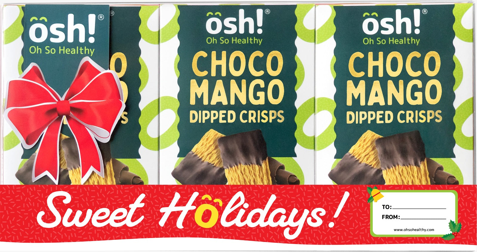 OSH! Choco Dipped Mango Fruit Crisps 100g Pack of 3 Sweet Holiday