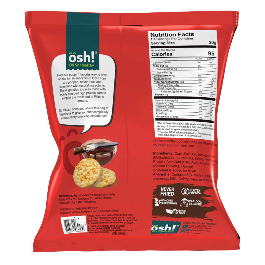 OSH! Pops Smokey BBQ 28g